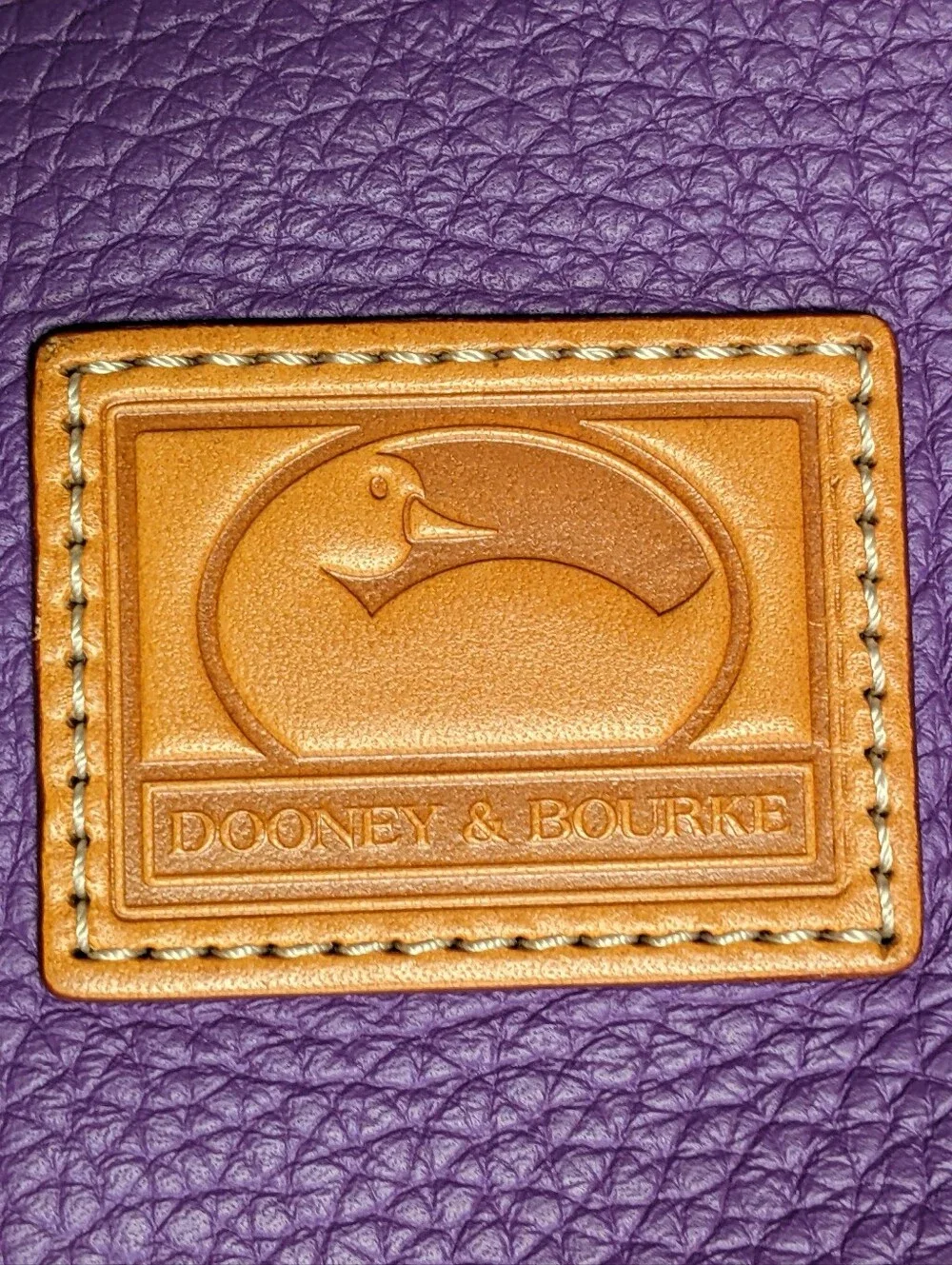Dooney & Bourke Leather Tote Bag - Purple - Used